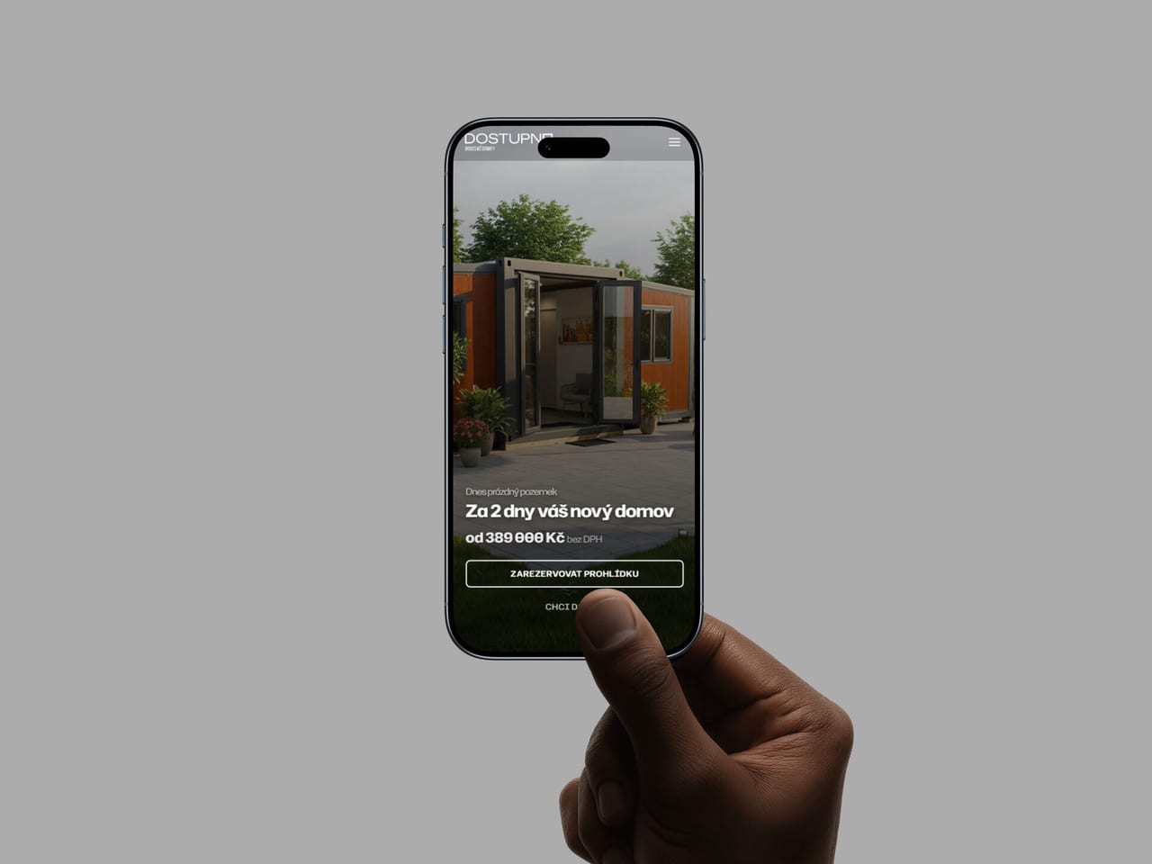 Dostupno - Prezentační web pro prodej modulárních domů